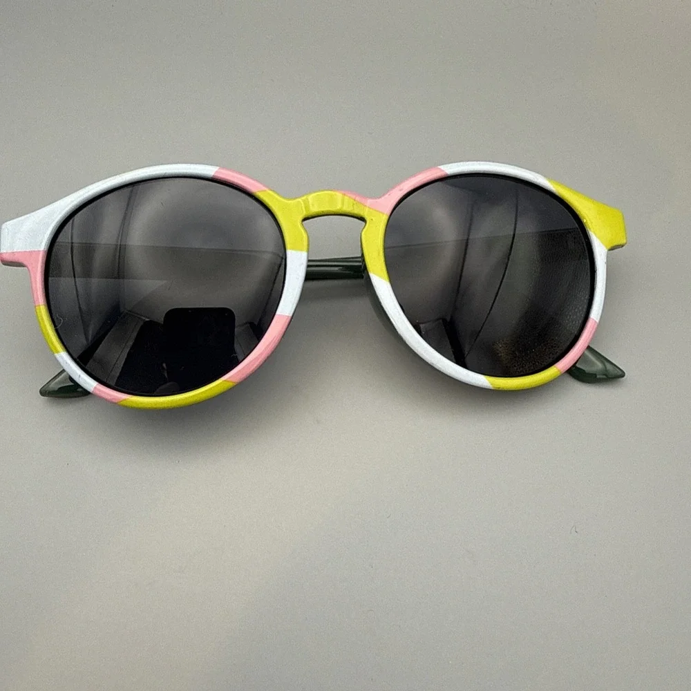 Starbucks Round Colorful Sunglasses - Pink, Yellow, White & Green Starbuck Logo